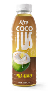 COCO JUS Real Coconut Water with Pear and Ginger Juice 500ml (16.9 fl oz) COCO JUS Real Coconut Water with Pear and Ginger Juice 500ml (16.9 fl oz)