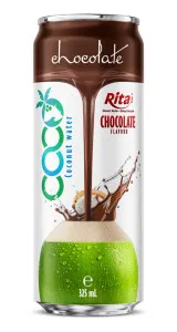 Coconut water with  Chocolate Flavor 325ml sleek can