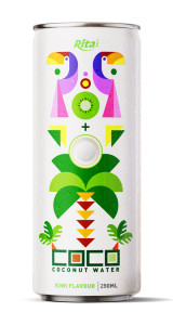 coconut water with kiwi flavour250mlcan