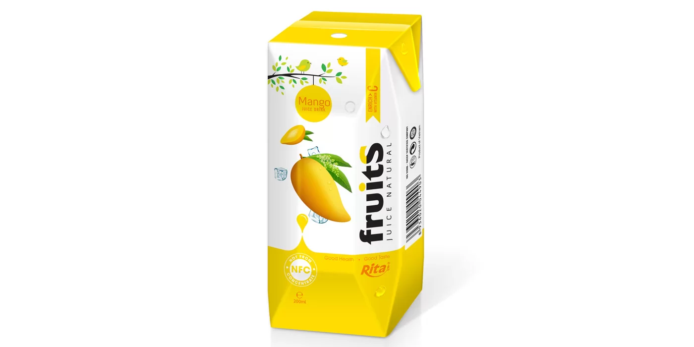 fresh mango juice aseptic 200ml - RITA Beverage