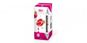 fruit pomegranate in tetra pak