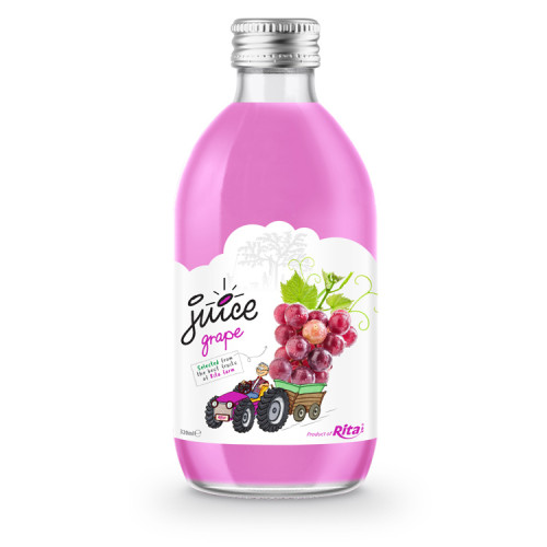 glass 320ml fruit grape juice private label brand