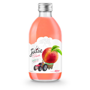 glass 320ml fruit juice peach private label brand