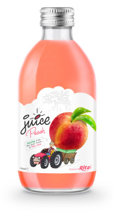 glass 320ml fruit juice peach private label brand