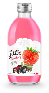 glass 320ml fruit trawberry juice private label brand