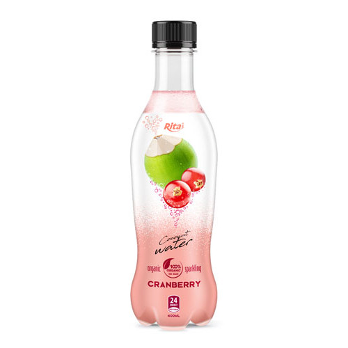 pet bottle 400ml spakling Coconut water caranberry web