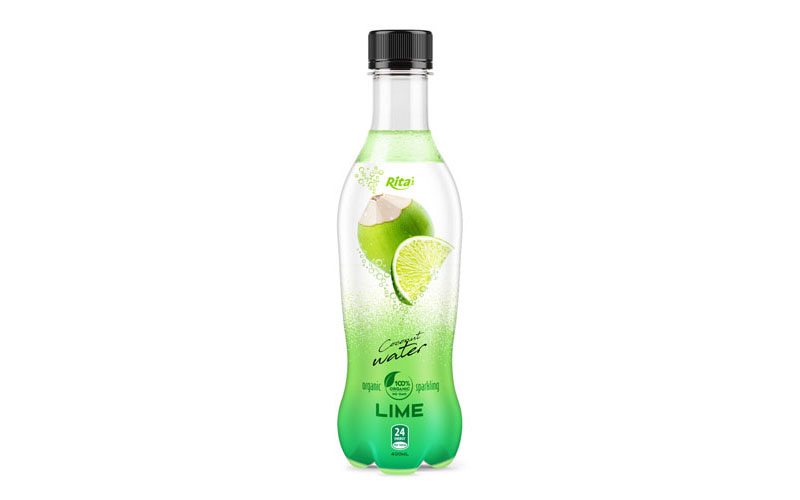 pet bottle 400ml spakling Coconut water lime web