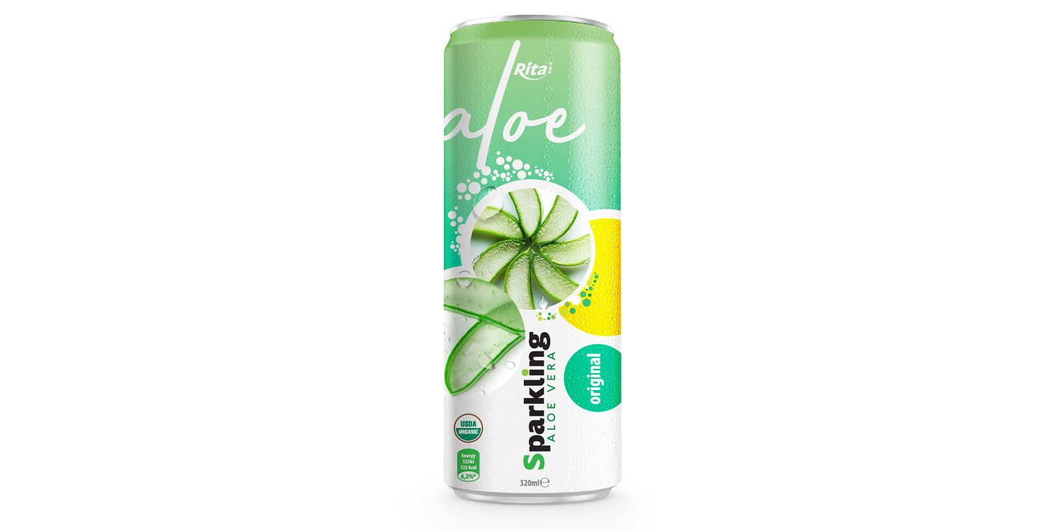 private label brand Sparkling  aloe vera  oringinal 320ml