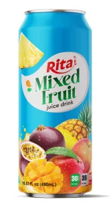 real best fruit to mixed fruit  juice drink 490ml cans 