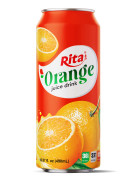 Small MOQ New Packing 490ml Can Orange Juice Drink