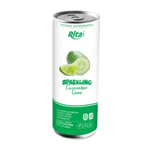 real tropical cucumber lime sparkling drink