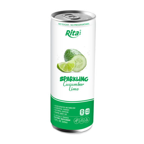 real tropical cucumber lime sparkling drink