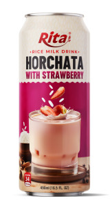 rice milk drink Horchata with strawberry 16.5 fl oz cans