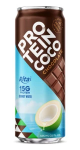 RITA Chocolate Flavored Protein Coconut Water 325ml Can with 15g Protein RITA Chocolate Flavored Protein Coconut Water 325ml Can with 15g Protein