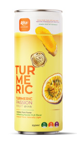 RITA Less Sugar Turmeric Passion Fruit Drink 250ml Slim Can