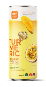 RITA Less Sugar Turmeric Passion Fruit Drink 250ml Slim Can