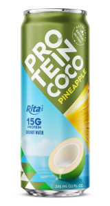 RITA Pineapple Flavored Protein Coconut Water 325ml Can with 15g Protein RITA Pineapple Flavored Protein Coconut Water 325ml Can with 15g Protein