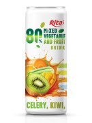 sleek can 320ml 80 Vegetable fruit drink good health 1