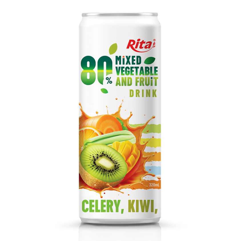 sleek can 320ml 80 Vegetable fruit drink good health 1