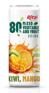 sleek can 320ml 80 Vegetable fruit drink heathy 1