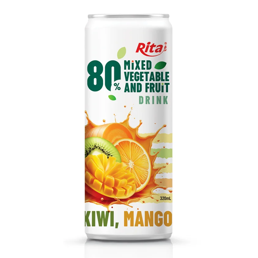 NFC Mixed Vegetable And Fruit Drink 320ml Sleek Can - RITA Beverage