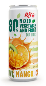 sleek can 320ml 80 Vegetable fruit drink heathy