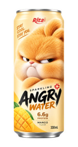 Sparkling Mango Juice with Protein 330ml – Angry Water Sparkling Mango Juice with Protein 330ml – Angry Water