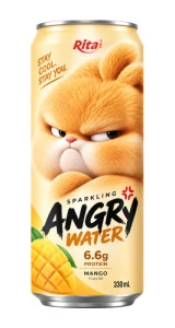 Sparkling Mango Juice with Protein 330ml – Angry Water Sparkling Mango Juice with Protein 330ml – Angry Water