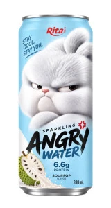Sparkling Soursop Juice with Protein 330ml – Angry Water Sparkling Soursop Juice with Protein 330ml – Angry Water