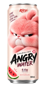 Sparkling Watermelon Juice with Protein 330ml – Angry Water Sparkling Watermelon Juice with Protein 330ml – Angry Water