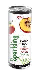 sparkling blackteawithpeachjuicebeverage