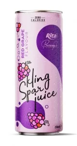 sparkling juice  with red grape flavour 250ml cans