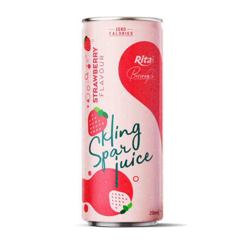 sparkling juice with strawberry flavour 250ml cans