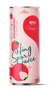 sparkling juice  with strawberry flavour 250ml cans
