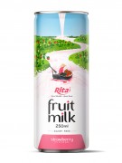 250ml canned strawberry fruit milk healthy drink