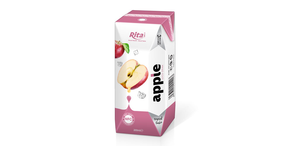 tropical fresh with apple juice in tetra pak