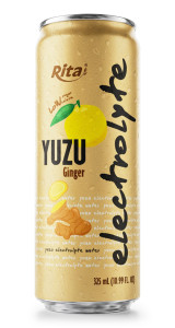Yuzu Ginger Electrolyte Water Drink 325ml  Low Sugar Hydration Beverage