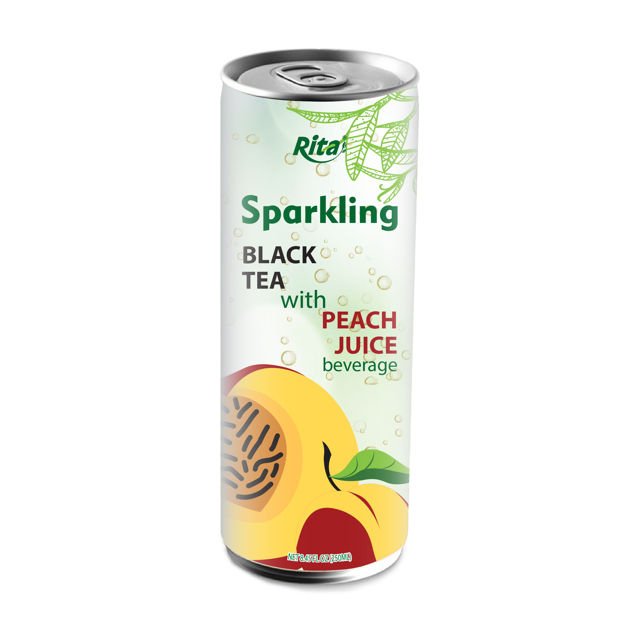 Trader Joe's Sparkling Black Tea with Peach Juice Beverage