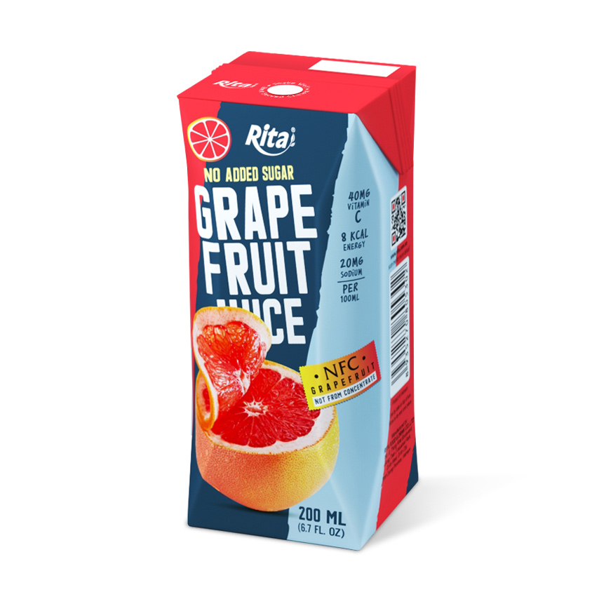 Rita Best Quality Grapefruit Juice Drink 200ml Paper Box