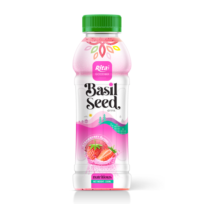 Healthy Nutritious Basil seed drink strawberry RITA Beverage