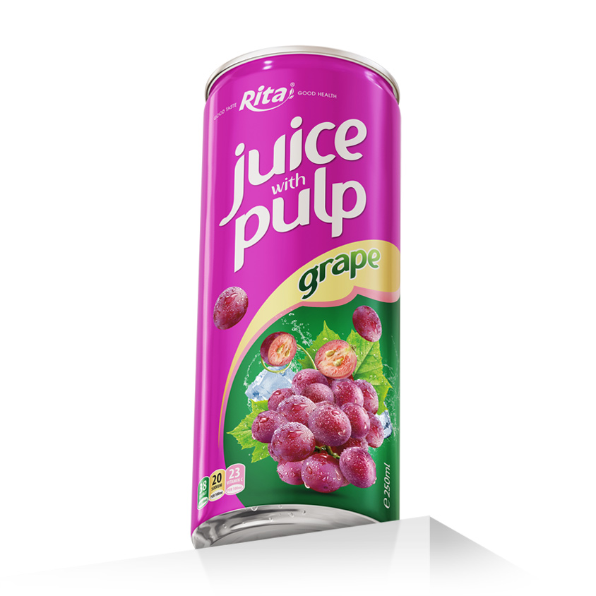 Rita Best Quality Grape Juice Drink 250ml Slim Can