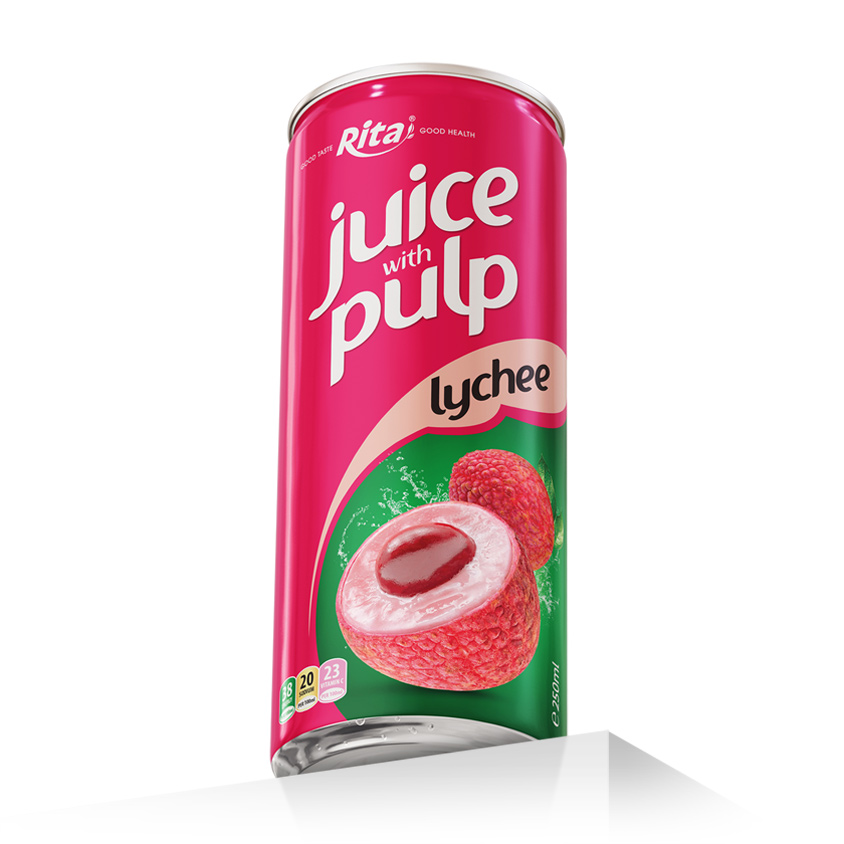 Rita Best Quality Lychee Juice Drink 250ml Slim Can