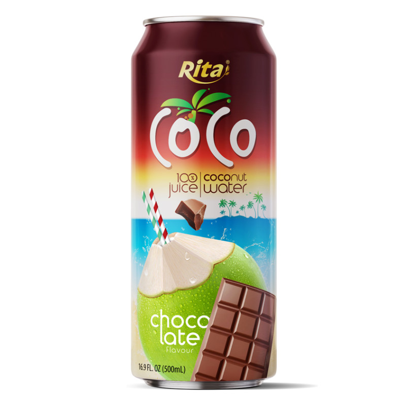Rita Coco 100% Pure Coconut Water with Chocolate Flavour 500ml Can