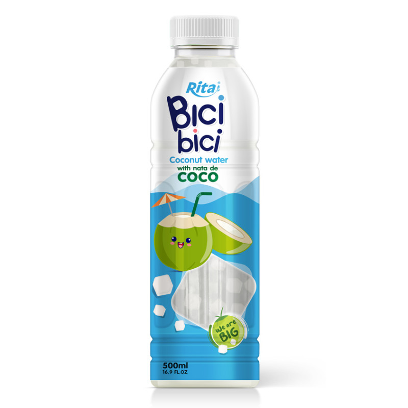 Rita Bici Bici Coconut Water Drink with Nata de Coco 500ml PET Bottle