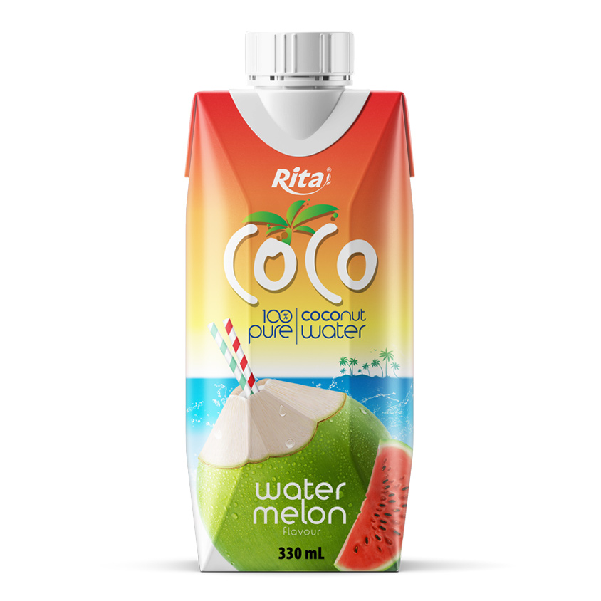 Supplier 100% Pure Coconut Water Watermelon Flavor RITA Beverage