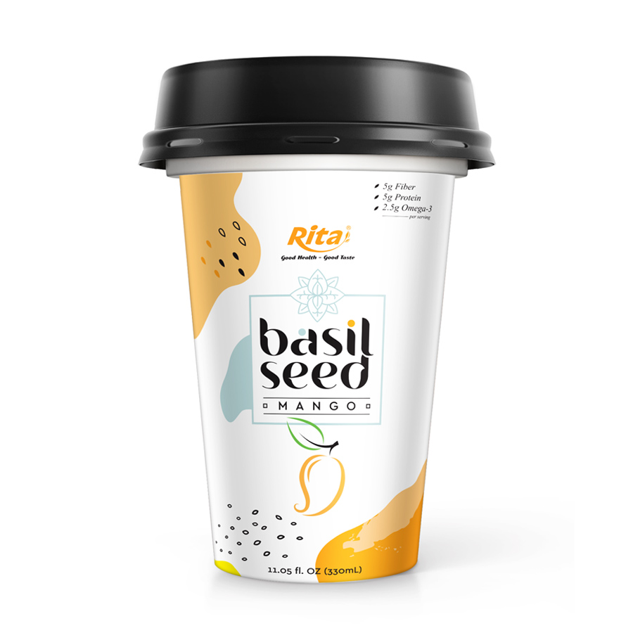 PP cup 330ml Basil seed with mango juice RITA Beverage