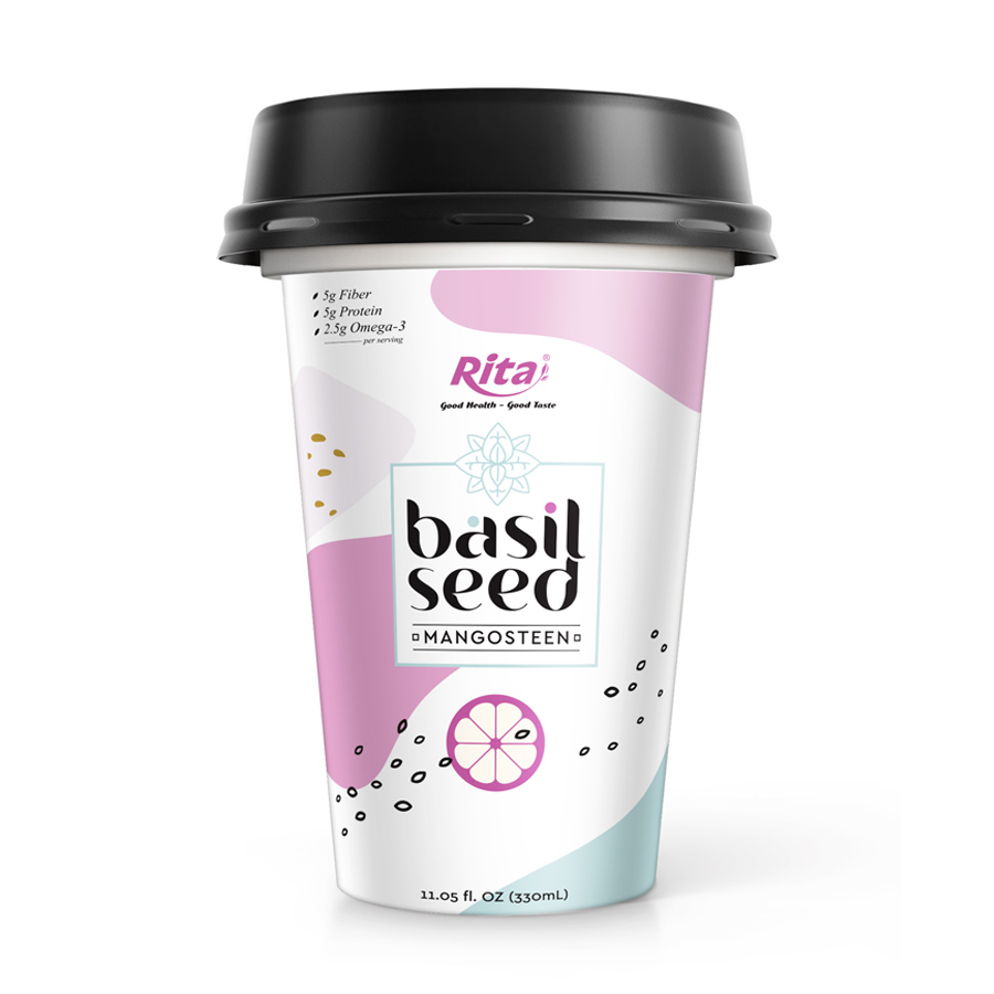 PP cup 330ml Basil seed with mangosteen RITA Beverage