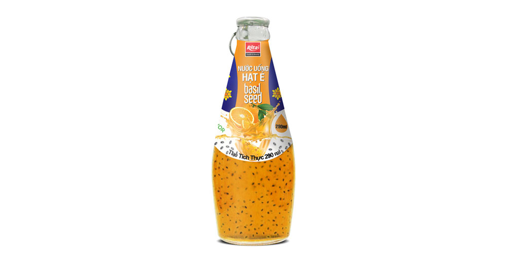 basil seed with orange juice RITA Beverage