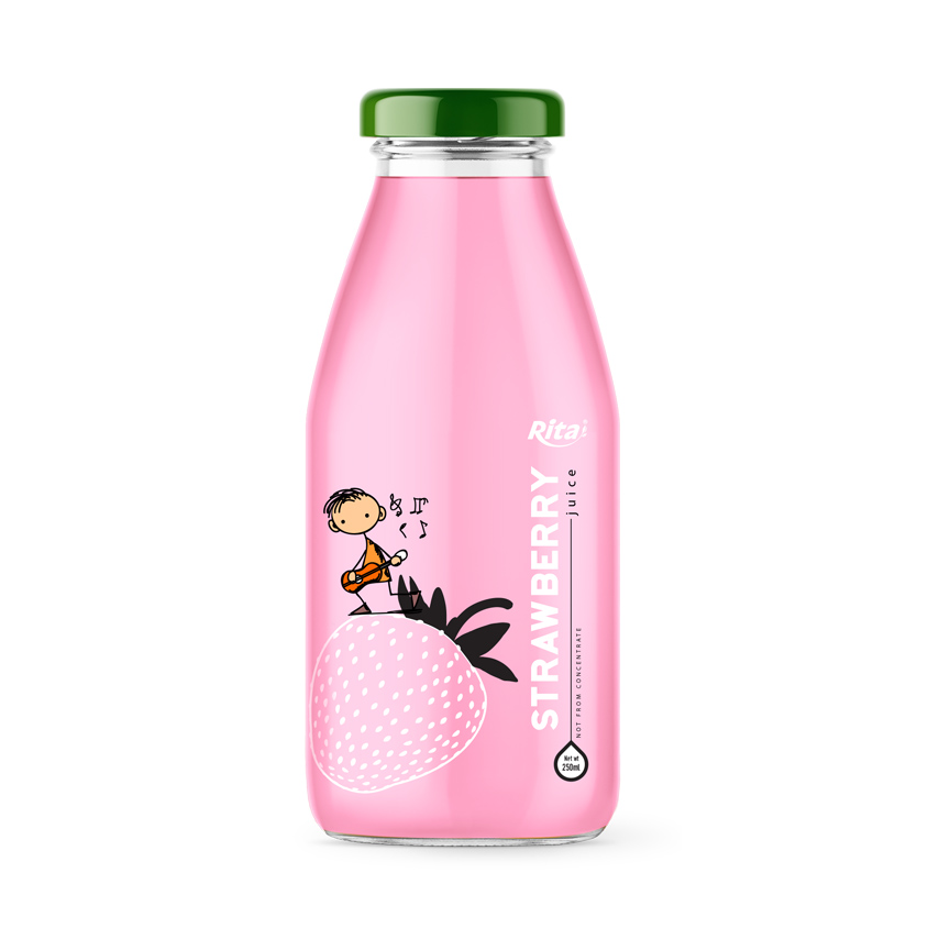 Rita Private Label Strawberry Juice Drink 250ml Glass Bottle